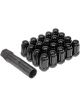 Dorman Lug Nuts Conical Black Seat Spline Drive 1/2-20 RH Pack of 20