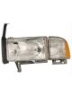 Dorman Headlight Assembly Amber/Clear Lens Chrome Sold Individually