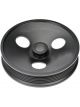 Dorman Power Steering Pulley Stock Serpentine 6 Groove Steel Black