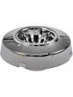 Dorman Wheel Center Cap Push-On Installation Plastic Chrome No Logo