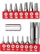 Performance Tool Star Bits Torx 15pcs Steel 1/4