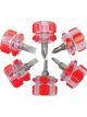 Performance Tool Screwdrivers Mini Stubby 6pcs Steel Tips Red Clear Set