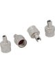 Performance Tool Valve Stem Caps Standard Slot Head Chrome Pack of 4