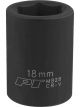 Performance Tool Impact Socket Laser-Etched 18mm Size Steel Black
