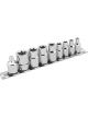 Performance Tool Socket Set External Star 9pcs 1/4 3/8
