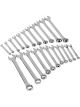 Performance Tool Combination Wrench Set 22pcs SAE Metric Vanadium Steel
