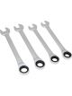 Performance Tool Wrenches 4pcs Open End Ratcheting SAE Vanadium Set