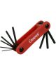 Crescent Hex Key Set Folding SAE 9pcs
