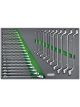Toptul 28pcs Combination & Double Ring Spanner Set Modular Insert Tray