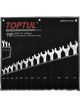 Toptul 16pcs 15 Offset Super-Torque Combination Spanner Set SAE