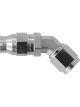Aeroflow 45 Degree Stainless Steel Hose End -4AN to -3 PTFE Hose