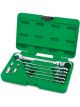 Toptul Flex Ratchet Combination Spanner Set 10pcs