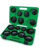 Toptul 16pcs Automotive Cup Type Oil Filter Wrench Set