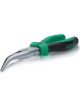 Toptul Bent Nose Pliers Half Round Jaws Serrated 8