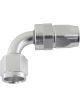Aeroflow 200 Series PTFE 90 Degree Hose End -6AN Silver