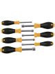 Wiha 7 Pieces SAE Soft Finish Nut Driver Hollow Shaft Set