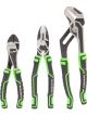 OEM Tools 3pc Chrome-Vanadium Steel Rubber Handle Mechanic's Plier Set