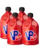 VP Racing Motorsports Fuel Container Jug 20L Round Red Pack of 4