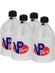 VP Racing Motorsports Fuel Container Jug 20L Round White Pack of 4