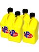 VP Racing Motorsports Fuel Container Jug 20L Square Yellow Pack of 4