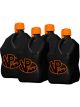 VP Racing Fuel Container Jug 20L Square VTwin Black/Orange Pack of 4