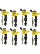 Accel Ignition Super Coil Upgrade Kit HP Copper Spark Plugs For Ford