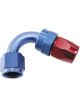 Aeroflow 200 Series PTFE 120 Degree Hose End -16AN Blue/Red