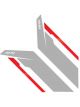 APR Decal and Sticker APR Sideburn Sticker-Silver/Red