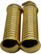 Attitude Handle bar Brass ribbed Hand Grips 1' Bars Pair For customs