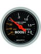Auto Meter Gauge Sport-Comp Vacuum/Boost 2 1/16 in. 60CMHG 2.0BAR Mechan…
