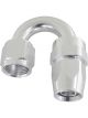 Aeroflow 200 Series PTFE 180 Degree Hose End -8AN Silver