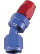 Aeroflow 200 Series PTFE 30 Degree Hose End -3AN Blue/Red