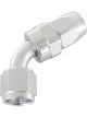Aeroflow 200 Series PTFE 60 Degree Hose End -4AN Silver