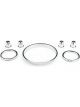 Dakota Digital Instrument Bezels Reproduction Chrome Chevrolet 1957 Se