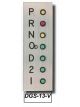 Dakota Digital Gear Position Indicator with Overdrive Plastic Brushed