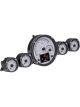Dakota Digital Gauge Kit Analog/Digital Silver Background Multic
