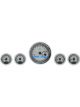 Dakota Digital Gauge Kit Universal Five Gauge Round Analog Silver