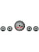 Dakota Digital Gauge Kit Universal Five Gauge Round Analog Silver
