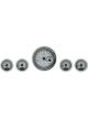 Dakota Digital Gauge Kit Universal Five Gauge Round Analog Silver