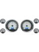 Dakota Digital Gauge Kit Universal Six Gauge Round Analog Silver