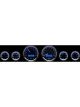 Dakota Digital Gauge Kit Universal Six Gauge Round Analog Black B