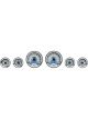 Dakota Digital Gauge Kit Universal Six Gauge Round Analog Silver