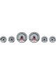 Dakota Digital Gauge Kit Universal Six Gauge Round Analog Silver