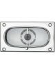 Dakota Digital Analog Clock 1958 Chevrolet Impala Silver Backg