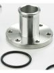Davies Craig Water Pump Adapter Aluminum Natural 1 in. Bolt-on 1 in. Hose