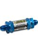 Earls Earl's In-Line Fuel Filter -04AN Male Fittings Inlet & Outlet Blu