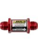 Earls Earl's In-Line Fuel Filter -10AN Male Fittings Inlet & Outlet Red
