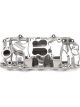 Edelbrock Intake Manifold Performer Dual Plane Aluminium Polished Spread…