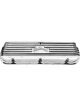 Edelbrock Valve Covers Classic Cast Aluminium Polished Ribbed Top w/Edelb…