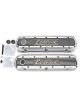 Edelbrock Valve Covers Elite Tall Aluminium Polished Ribbed Logo Ford Sma…